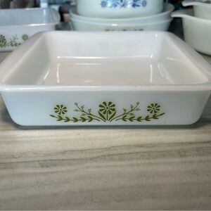 Floral White Baking Dish
